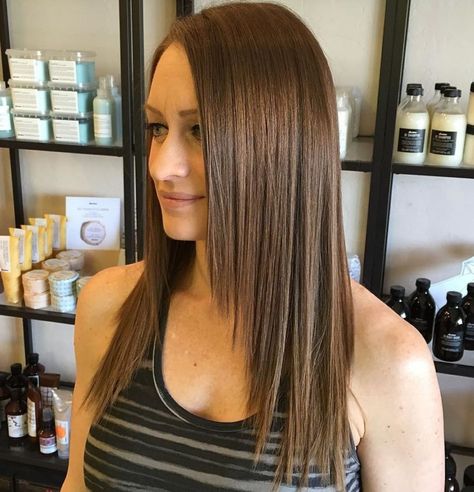 Straight Cut With Long Face-Framing Layers Hair Cuts Long, Long Fine Hair, Long Face Hairstyles, Long Face, Front Hair Styles, Short Straight Hair, Flat Iron Hair Styles, Haircuts Straight Hair, Long Layered Hair