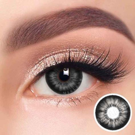 Contacts Eyes Lenses, Grey Lenses Contact Lens, Dark Gray Eyes, Grey Lenses Eye, Dark Grey Eyes, Prescription Contact Lenses, Eye Lens Colour, Change Your Eye Color, Natural Color Contacts