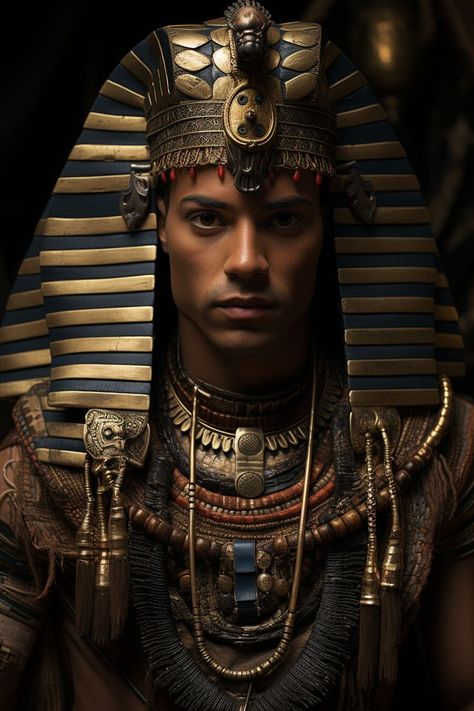 Egyptian Goddess Costume, Ancient Egyptian Clothing, Ancient Egypt Projects, Egyptian Man, Egyptian Men, King Tutankhamun, Starověký Egypt, Egyptian Clothing, Ancient Kings