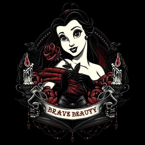 Punk Disney Characters Princess Gone Bad, Punk Disney Characters, Dark Lifestyle, Silhouettes Disney, Dark Disney Art, Goth Disney Princesses, Goth Disney, Welcome To The Dark Side, Punk Disney Princesses