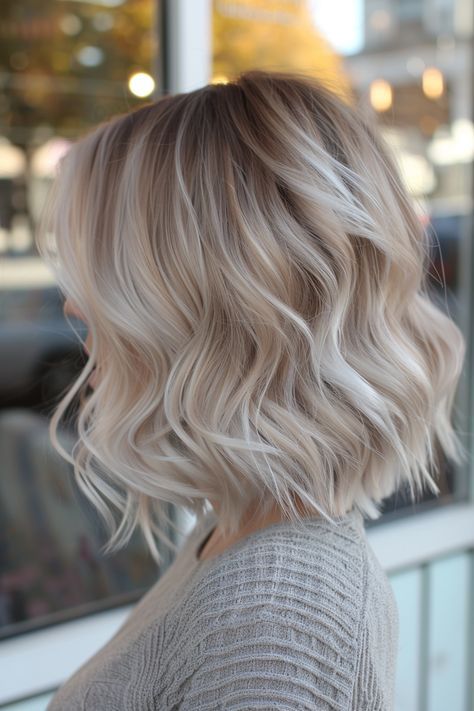 Short Haircuts For Blondes, Balayage Hair Blonde Bob, Long Choppy Bob Hairstyles, Long Choppy Bob, Hairstyles For Blondes, Blonde Long Bob, Bob Blond, Shoulder Length Hair Blonde, Blonde Short Hairstyles