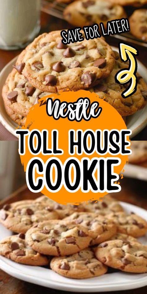 Nestle Toll House Cookie Recipe Nestle Chocolate Chip Cookie Recipe, Toll House Cookie Recipe, Toll House Cookies, Nestle Chocolate Chip Cookies, Tollhouse Cookie Recipe, Nestle Toll House Cookies, Tollhouse Chocolate Chip Cookies, Tollhouse Cookies, House Cookies