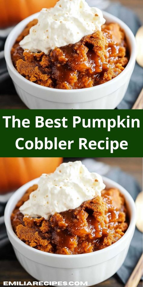 Need dessert ideas for the season? The Best Pumpkin Cobbler Recipe offers a perfect mix of cobbler recipes and pumpkin flavors. It’s a great addition to your list of dessert recipes easy to make. Easy Pumpkin Cobbler, Pumpkin Cobbler, Pecan Topping, Cobbler Topping, Comfort Desserts, Pumpkin Recipe, Cobbler Recipe, Pumpkin Treat, Spiced Pumpkin