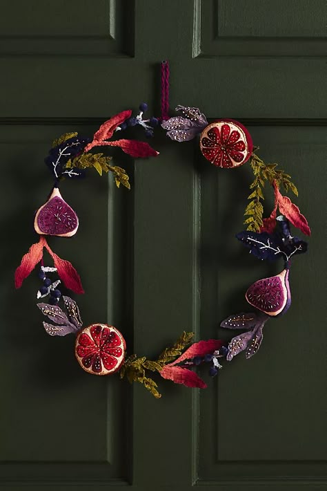 Christmas Ornaments & Holiday Decor | Anthropologie Classic Wreath, Craft Clay, Christmas Inspiration, Rumi, Yule, Christmas Cheer, Holiday Ornaments, Christmas Home, Pomegranate