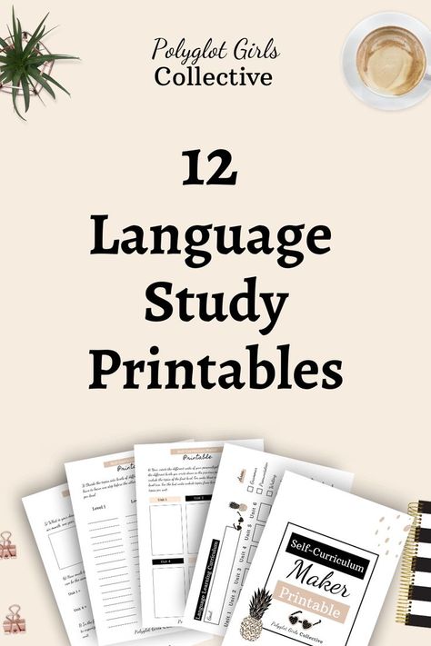 Language Study Printables, How To Start A Language Journal, Language Learning Checklist, Polyglot Wallpaper, How To Start Learning A New Language, Learn Language Planner, Language Learning Tracker, Language Learning Challenge, Language Learning Journal