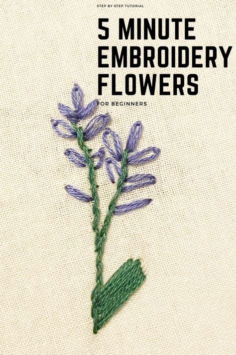 Embroidery Ideas For Beginners Flowers, Embrodery Stiching Flowers Diy, Simple Lavender Embroidery, Embroidered Lavender Flowers, How To Embroider Flowers Easy, How To Embroider Lavender, Converse Embroidery Ideas Easy, Easy Embroidery For Beginners Flowers, Embroidery Stitches For Flowers