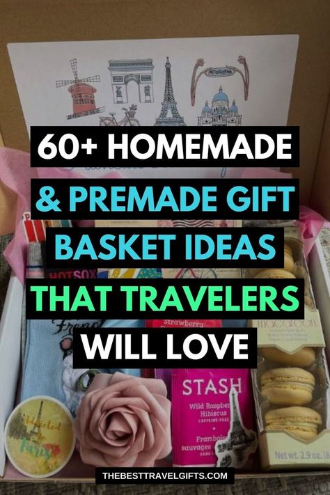 Create the perfect travel gift basket with these unique and creative ideas that are sure to inspire wanderlust in any traveler. Whether for a birthday, holiday, or special occasion, these travel-themed gift baskets are the perfect way to show you care and inspire new adventures. Travel Gift Basket Ideas, Travel Gift Basket, Travel Themed Gifts, Homemade Ideas, Themed Gift Baskets, Birthday Gift Baskets, Adventure Gifts, Gift Basket Ideas, Travel Diy