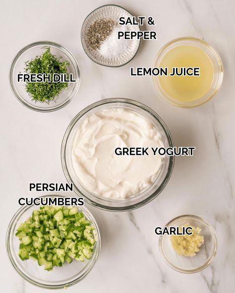 The Perfect Homemade Tzatziki Sauce + 10 Dishes To Serve It With Easy Homemade Tzatziki Sauce, Best Tzatziki Sauce Recipe Greek Yogurt, How To Make Tziki Sauce, Tzatziki Sauce Recipe Healthy, Taziki Dip Recipe, Simple Tzatziki Sauce, Mediterranean Diet Tzatziki, Healthy Taziki Sauce Greek Yogurt, Healthy Taziki Sauce Recipe