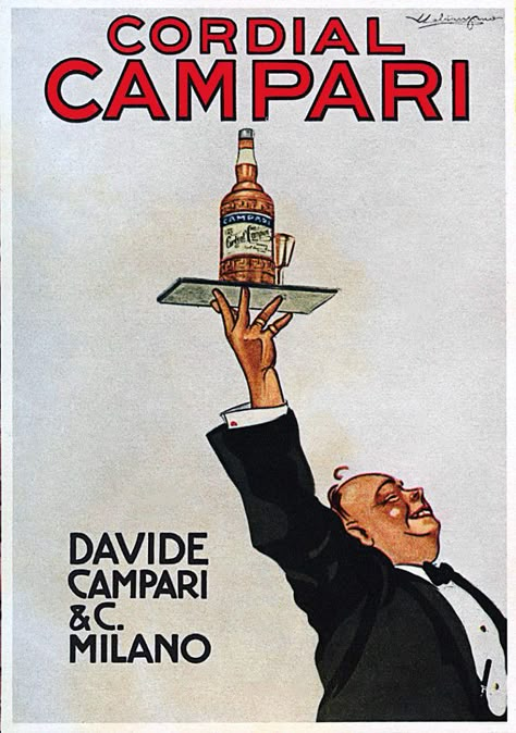 CALDANZANO Luigi-Cordial Campari-1920 1920s Advertisements, Graphic Design Vintage, Vintage Italian Posters, Old Posters, Italian Posters, Retro Graphic Design, Vintage Advertising Posters, Cocktail Art, Old Ads