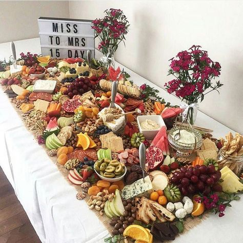 table size fruit + cheese buffet Grazing table ideas and inspiration. Setting up a grazing table How to. Cheese Table, Sweet 17, Party Platter, Halloween Fest, Antipasto Platter, Fruit Display, Edible Crafts, Grazing Table, Cheese Party