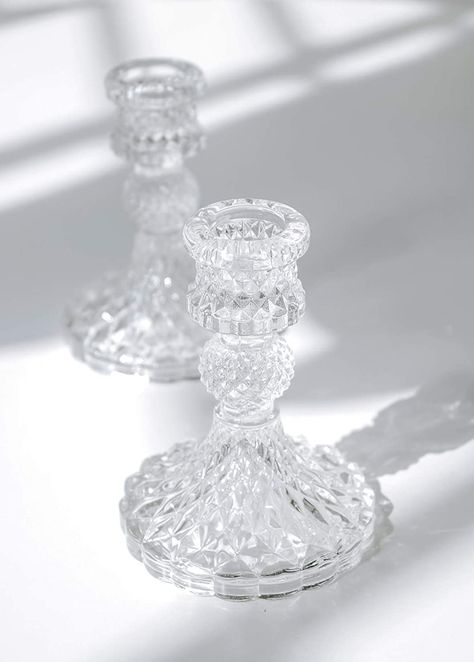 Clear Candlestick Holders, Cut Crystal Candle Holder, Crystal Taper Candle Holders, Clear Taper Candle Holder, Glass Taper Candle Holders Wedding, Wedding Glass Candle Holders, Dinner Candle Holders, Taper Candle Holders Wedding, Ikea Candles