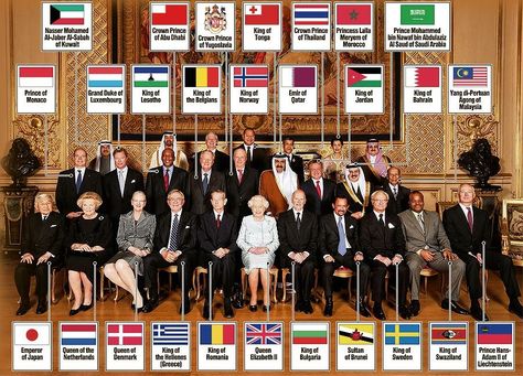 Royalty! Our King Michael of Romania is sitting next to his cousin, Queen Elizabeth II Royal Family History, Royal Family Tree, Royal Monarchy, Prince Hans, Royal Marriage, Royal Family Trees, Denmark Royal Family, King Of Queens, Queen Margrethe Ii