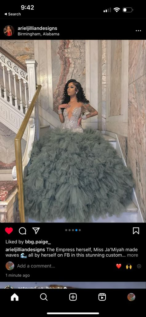 Prom Dresses 2022 Fluffy, Gorgeous Prom Dresses Ball Gown, Puffy Bottom Prom Dress, Luxury Ruffled Ball Gown For Prom, Colored Prom Dresses, Prom Dresses For Brown Skin, Prom Dress Inspiration Plus Size, Extra Prom Dresses Ball Gown, Extravagant Birthday Dress