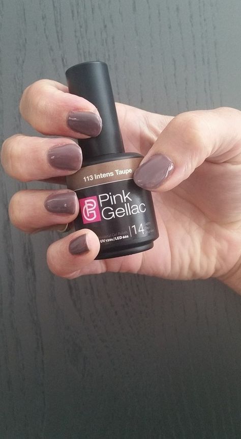 shared Vivian de Riemer's photo. Intens taupe -113 Pink Gellac, Nail Polish, Nail Art, Nails, Pink, Beauty, Art, Nail Arts