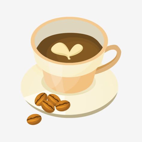 Coffee Cup Illustration, Coffee Cup Clipart, Coffee Cup Png, Cup Illustration, Cup Cartoon, Coffee Diet, Americano Coffee, Simple Texture, Creative Coffee