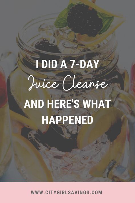 Have you ever done a juice cleanse? I recently did a 7 day #JuiceCleanse – want to know what happened? Head to the blog to read more! #CityGirlSavings #HealthyLiving Juice Cleanse 7 Day Recipe, Juice Cleanse 7 Day, 7 Day Cleanse, Salad Diet, Beauty Content, Cleanse Me, Bad Food, Motivation Goals, Mental Strength