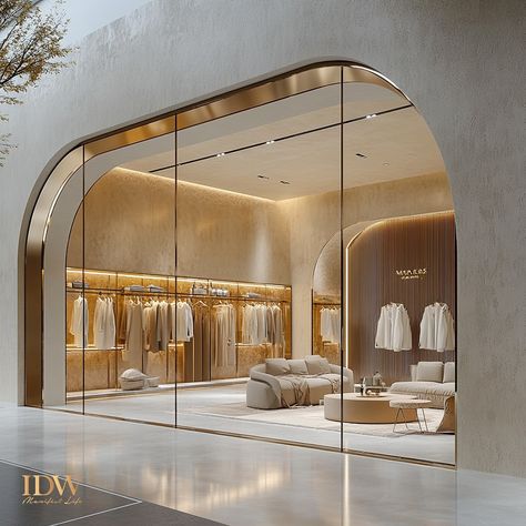 Women Shop Interior Design, Clothes Stores Design, Bridal Showroom Interior Design, Luxury Boutique Interior Store Design, Decor Shop Clothing, Cloth Store Interior, Luxury Clothing Store Design, Jewelry Showroom Design, Luxury Retail Interior