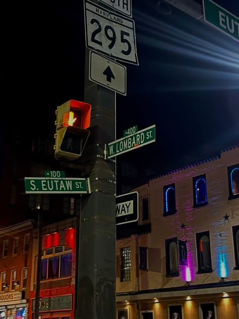 Baltimore City Aesthetic, Baltimore At Night, Baltimore Maryland Aesthetic, Baltimore Aesthetic, Maryland Aesthetic, Loyola Maryland, Maryland Photography, Baltimore Street, Painting References