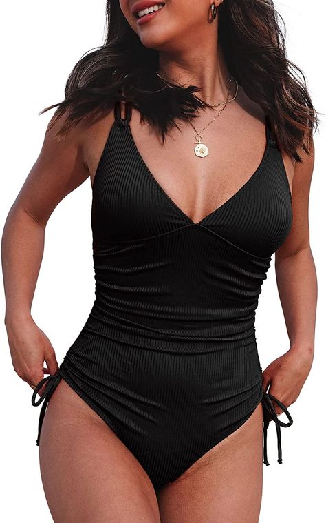 Lisa Fischer, Formal Cocktail Dress, Black One Piece Swimsuit, Drawstring Top, Hourglass Shape, Spring Outfits Women, Elastic Fabric, Active Wear Leggings, Black Swimsuit