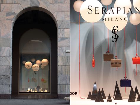 Serapian windows by Sovrappensiero Design Studio Milan Serapian windows by Sovrappensiero Design Studio, Milan Hermes Window Display Design, Celine Window Display, Best Window Display Visual Merchandising, Lighting Design Theatre, Loewe Window Display, Moschino Window Display, Fashion Window Display, Decoration Vitrine, Window Display Retail