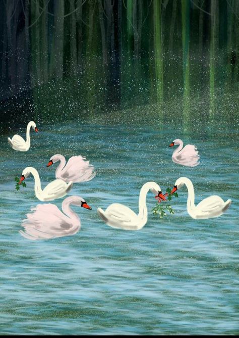 Seven swans a swimming ! Seven Swans A Swimming, 7 Swans A Swimming, Christmas Swan, Art Of Animals, Seven Swans, Lindsay Letters, Summer Vision Board, Summer Vision, Winter Inspiration