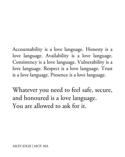 Accountability is a love language. Honesty is a love language. Availability is a love language. Consistency is a love language.… | Instagram Gift Giving Love Language Quotes, My Love Language Is, Love Languages Quotes, Love Language Quotes, Words Of Affirmation Love Language, Quality Time Love Language, Solitary Woman, Security Quotes, Random Sayings