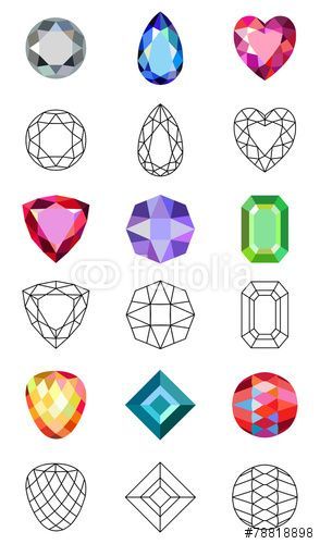 Crystal Gem Tattoo, How To Draw Gemstones, How To Draw Gems, Cristal Drawing, Drawing Gemstones, Gemstones Drawing, Painting Gems, Draw Gemstones, Gemstone Drawing