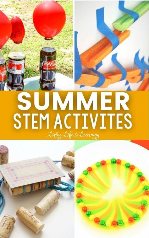 Discover new and interesting ways to teach kids this summer season with this list of Summer STEM Activities for kids. They'll have tons of fun as they try these awesome activities or fascinating experiments. Summer will be so much fun! Stem Summer Activities, Summer Stem Activities For Kids, Quick Science Experiments, Summer Stem Projects, Stem Printables, Easy Stem Activities, Diy Summer Camp, Summer Stem Activities, Projects For Elementary Students