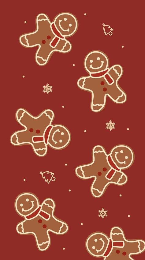 Christmas I Pad Wallpaper, Light Red Christmas Wallpaper, Christmas Wallpaper Red Aesthetic, Gingerbread Cookie Wallpaper, Ginger Bread Wallpaper, Christmas Wallpaper Aesthetic Red, Plain Christmas Wallpaper, Red Christmas Aesthetic Wallpaper, Christmas Gingerbread Wallpaper