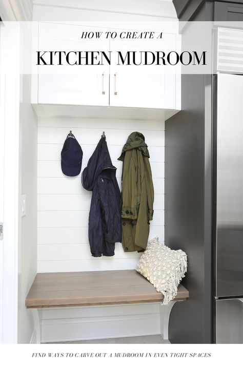 adding a mudroom to your kitchen design Kitchen Next To Entrance, Small Mudroom In Kitchen, Mudroom In Kitchen Ideas, Back Door Kitchen Entry Ideas, Windowless Mudroom, House Entrance Into Kitchen, Garage To Kitchen Entry, Front Door Opens Into Kitchen, Kitchen With Mudroom Entry