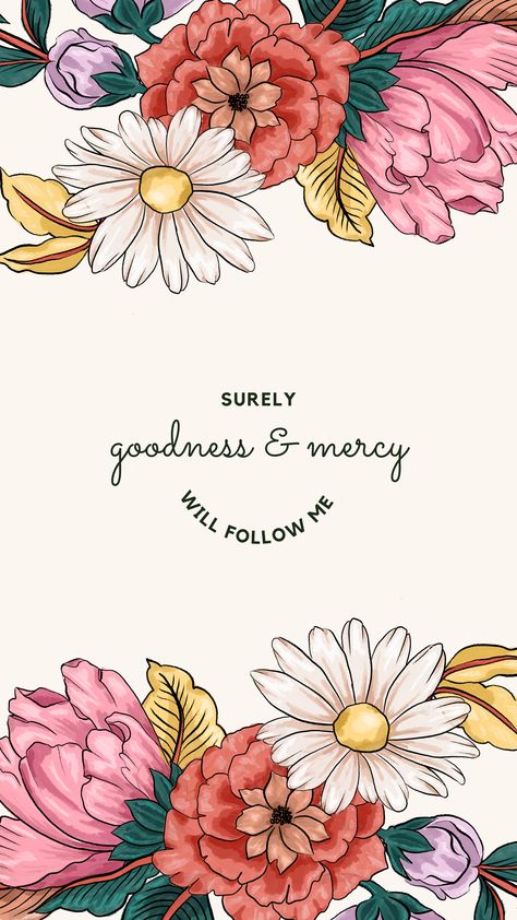 Frames Instagram, Stickers Images, Goodness And Mercy, Psalm 23 6, Text Stickers, Scripture Wallpaper, Bible Verse Background, Bible Quotes Wallpaper, Verses Wallpaper