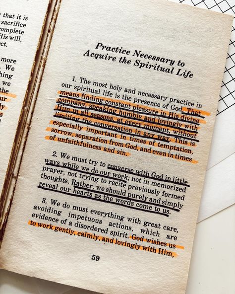 Gosh, if there was one book in the world I think you should read— it’s this one 😍 The Practice of the Presence of God by brother Lawrence. brother Lawrence was a 17th century Carmelite friar who learned how to engage with God all throughout daily life— turning his waking hours into a continual conversation with God. This little book changed my life and I read it every six months as a refresher. It’s a continual reminder to me that every moment can be holy— a chance to encounter God and a de... The Gift Of Presence, The Practice Of The Presence Of God, Brother Lawrence, The Presence Of God, Presence Of God, Spiritual Work, Change My Life, 17th Century, Daily Life