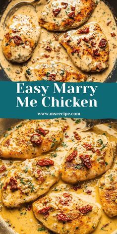 Marry Me Chicken Recipe is a creamy, succulent, and flavor-packed dish. Legend has it that this chicken dish is so irresistibly delicious that it could inspire a marriage proposal! Mary Me, Ms Recipes, Marry Me Chicken Recipe, Garlic Parmesan Sauce, Marry Me Chicken, Homemade Foods, Favorite Recipes Dinner, Chicken Dish, Xmas Food