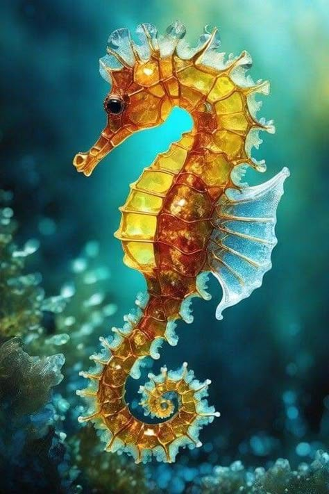 Sea Creatures Art, Seahorse Art, Ballerina Art, Sea Horses, Ocean Floor, Beautiful Sea Creatures, Water Animals, Sea Dragon, Sea Horse