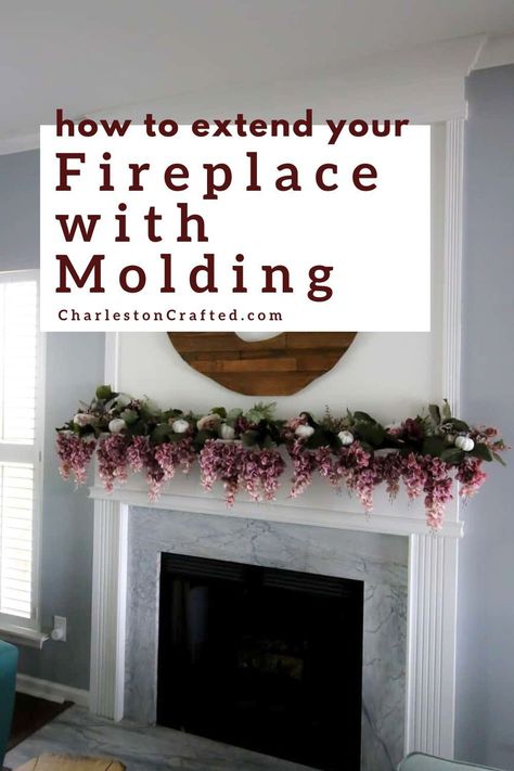 Transform your fireplace into a stunning focal point with molding! Learn how to extend its presence and add elegance to your space—all within budget. Join us on our One Room Challenge journey as we revamp our front room. #FireplaceDesign #Molding #HomeDecor #OneRoomChallenge Builder Grade Fireplace, Fireplace Renovation, Diy Fireplace Makeover, Builder Grade, One Room Challenge, Handcrafted Decor, Building Projects, Diy Fireplace, Room Challenge