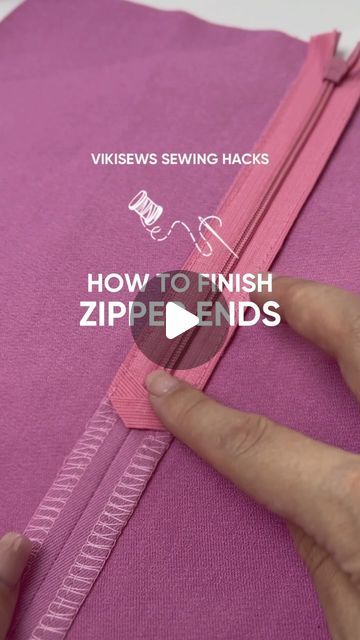 🧷 Trendy PDF sewing patterns on Instagram: "Do you know how to finish the end of an invisible zipper?  1. Attach the zipper to your garment and make sure there is some excess length at the end of the zipper. 2. Cut off the excess down to 6–7 cm (about 2 3/4”). 3. Cut along the zipper teeth, stopping 2 cm (3/4”) short of the marked zipper end. Cut off the zipper teeth leaving the tape intact. 4. Seal the tape edges with a lighter. 5. Fold the tape edges over the zipper end, placing one on top of the other. Press for convenience. Fold the remaining edges under the seam allowances and cut off the excess. 6. Secure by machine-stitching along the edges of the seam allowances.  The result will look nice and neat 👌  Is sewing an invisible zipper a piece of cake for you or is it an intimidating Zipper Tutorial, Machine Stitching, Sew Zipper, Sewing Alterations, Sewing Tutorials Clothes, A Piece Of Cake, Indie Sewing Patterns, Diy Sewing Pattern, Piece Of Cake