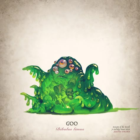 "The Goo" Monster of the Month, Justin Gerard on ArtStation at https://www.artstation.com/artwork/Oynz4b Justin Gerard, Rpg Monsters, Monster Characters, Creature Artwork, Dnd Monsters, Art Library, Creature Drawings, Monster Concept Art, Geek Art