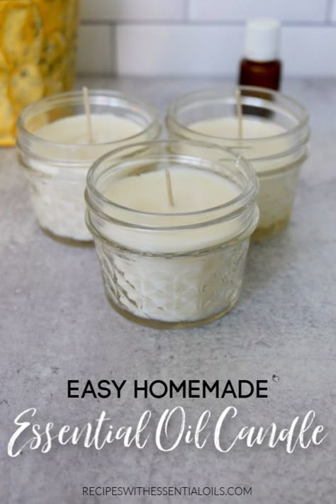 Homemade Candles With Essential Oils Easy Diy, Candles Essential Oils Diy, Best Homemade Candle Recipes, Sinus Relief Candle Diy, Witchy Candles Diy Recipes, Make Candles With Essential Oils, Essential Oil Soy Candles Diy, Candle Smells Essential Oils, Easy Way To Make Candles