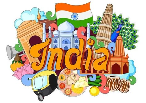 Incredible India Posters, India Drawing, Independence Day Drawing, Culture Of India, India Poster, India Painting, Drawing Competition, Indian Illustration, Digital India