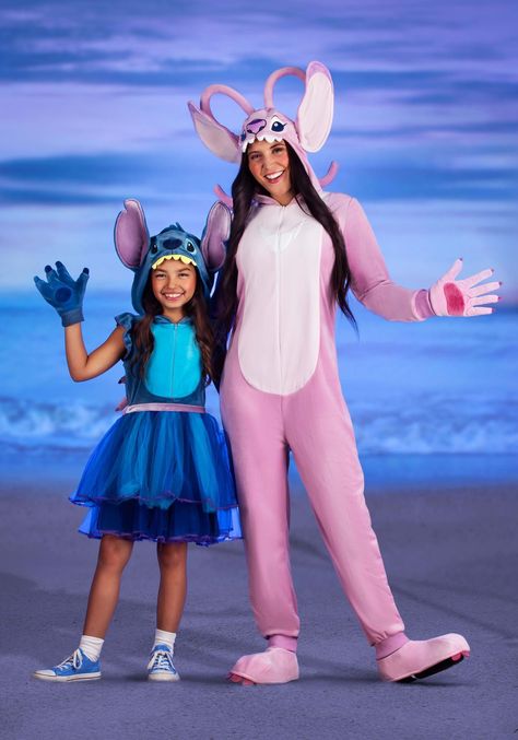 Starry Companion
The one thing we knew as soon as we met Disney's Stitch was that we wanted more! So, we were all delighted when we got to meet the pink counterpart in Angel! Launch yourself into the world of Lilo and Stitch with our Adult Disney Angel Costume!
Design & Details
Ideal for fans of Stitch's cosmic companion, this Made By Us outfit offers an interstellar adventure! Experience the stars with a soft jumpsuit that zips up at the front for a cozy fit. The hood has soft-sculpted ears, em Lilo And Stitch Halloween Costume Family, Angel Stitch Costume, Cartoon Network Couples, Stitch And Angel Costume, Mom And Me Halloween Costumes, Stitch Costume Women, Unique Baby Halloween Costumes, Girls Halloween Costumes For Kids, Lilo Stitch Costume