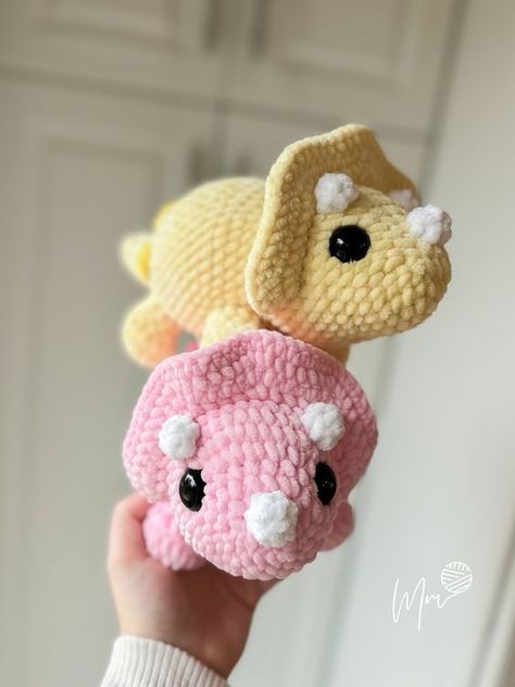 Learn how to crochet this adorable triceratops with our easy step-by-step tutorial. Perfect for beginners, this pattern is fun and rewarding to make. #crochet #amigurumi #dinosaur. #Free_Crochet_Triceratops_Pattern #Crochet_Projects_Acrylic_Yarn #Crochet_Patterns_Etsy #Animal_Crochet_Pattern_Free Crochet Patterns Etsy, Crochet Amigurumi Dinosaur, Triceratops Crochet Pattern, Crochet Dinosaur Pattern Free, Cute Crochet Things, Amigurumi Dinosaur, Cute Crochet Ideas, Crochet Dinosaur Patterns, Easy Crochet Animals