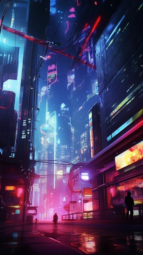 Kota Masa Depan, Cyberpunk Cities, Neon Cyberpunk, Lights At Night, Sci Fi City, Cyberpunk Anime, Cyberpunk City, Cyberpunk Aesthetic, Arte Cyberpunk