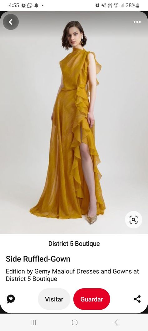 Gemy Maalouf, Marchesa Couture, Chiffon Ruffle Dress, Unique Prom Dresses, Midi Dress Style, Wedding Palette, Chiffon Evening Dresses, Guest Attire, Ruffled Dress