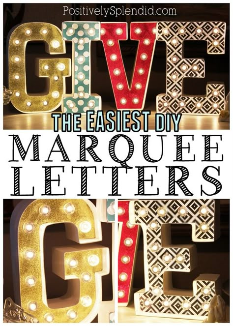 A tutorial for easy DIY marquee letters. #MichaelsMakers Hang Pegboard, Lighted Letters, Diy Marquee Letters, Marquee Lights, Creative Bedroom, Diy Letters, Diy Magazine, Light Letters, Marquee Letters