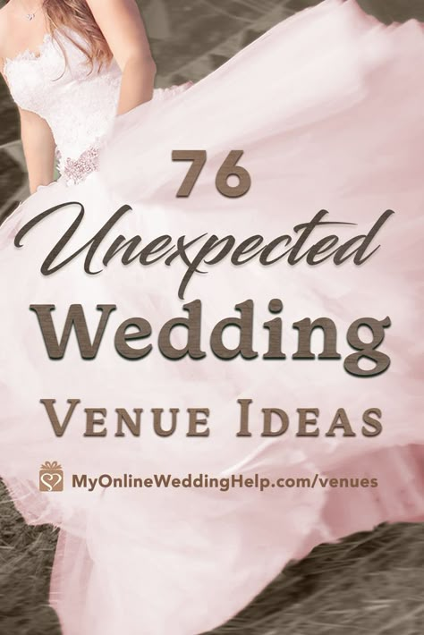 76 unique, different wedding venue ideas. As well as FAQ and some considerations before booking a  non-traditional venue. Read and comment your own nontraditional ideas. See them all only on the MyOnlineWeddingHelp.com blog. #NonTraditionalWedding #WeddingIdeas #WeddingVenues Venue Marketing, Traditional Wedding Favours, Alternative Wedding Venue, Venue Business, Hot Potato, Buffet Style, Food Buffet, Wedding Help, Rustic Fall Wedding