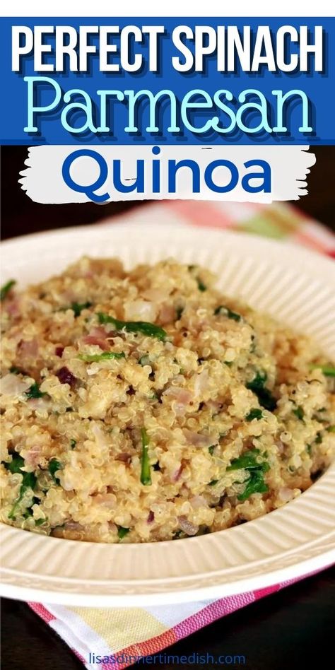 Parmesan Quinoa Recipes, Garlic Butter Quinoa Recipes, Healthy Quinoa Side Dish, Spinach Artichoke Quinoa, Garlic Parmesan Quinoa, Seasoned Quinoa Recipes, Dishes With Quinoa, Pork And Quinoa Recipes, Sprouted Quinoa Recipes