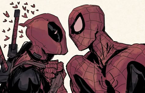 Deadpool X Spiderman, Deadpool Art, Deadpool Comic, Deadpool And Spiderman, Wade Wilson, Deadpool Wolverine, Spiderman Comic, Spiderman Art, Fanarts Anime