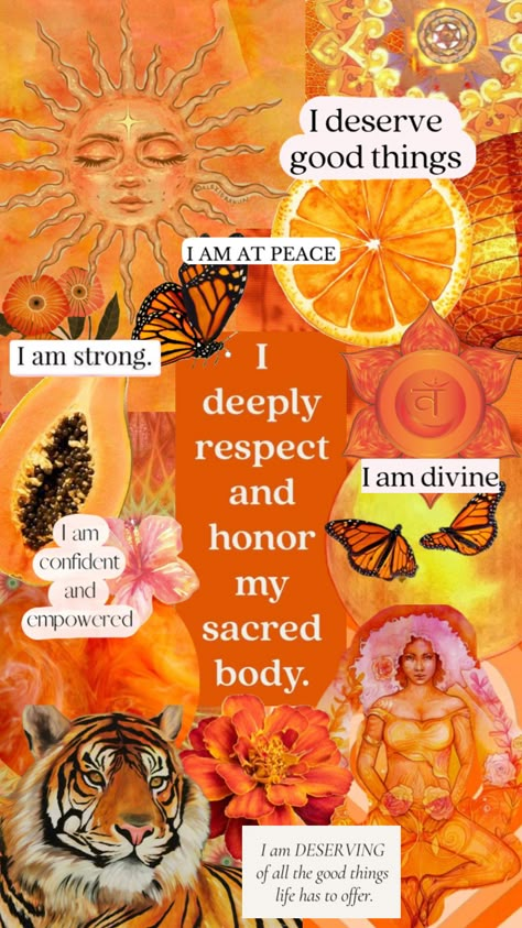 #sacral #sacralchakra #chakra Manifest Wallpaper, Sacral Chakra Healing, Spiritual Wallpaper, Chakra Affirmations, Vision Board Wallpaper, Divine Feminine Spirituality, Manifesting Vision Board, Vision Board Manifestation, Hippie Wallpaper