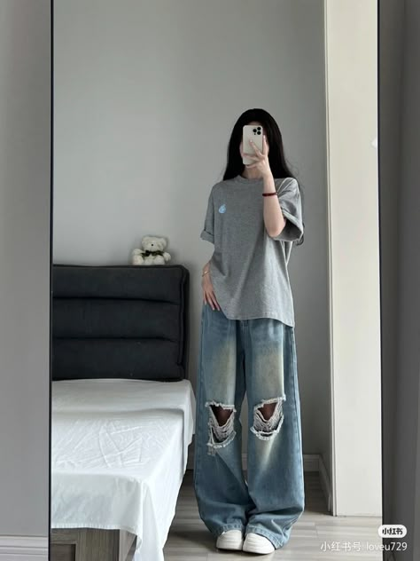 대학생 스타일, Mode Ulzzang, Mode Shoes, Korean Outfit Street Styles, Korean Casual Outfits, Baggy Clothes, Everyday Fashion Outfits, Tomboy Outfits, Tomboy Style Outfits