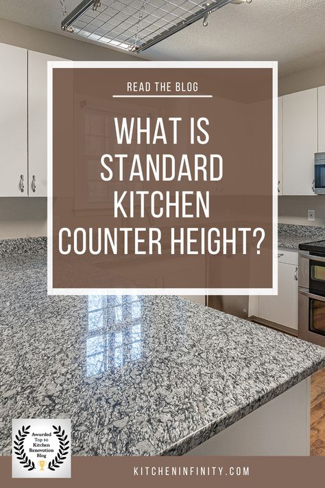 In this article, we will discuss what standard kitchen counter heights look like so that you can make an informed decision about what would work best for your lifestyle. If you want to explore kitchen renovation further, you can also get more information about how to laminate your kitchen counter but right now, let’s look at the standard kitchen counter height. | Kitchen Infinity Standard Counter Height, Kitchen Countertop Height, Countertop Height, Height Of Kitchen Counter, Kitchen Counter Height, Standard Height Of Kitchen Counter, Raise Countertop Height, Lowering Kitchen Bar To Counter Height Before And After, Bar Counter Standard Height